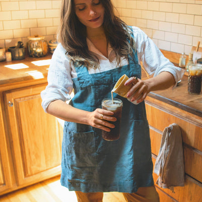 Pair of Original Linen Pinafore Aprons (Adult Set of 2)