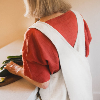 The Bella Linen Pinafore-Apron