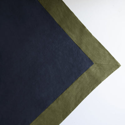 Bordered Linen Throw Blanket