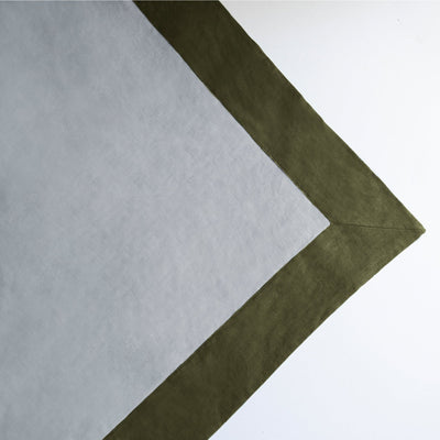 Bordered Linen Throw Blanket
