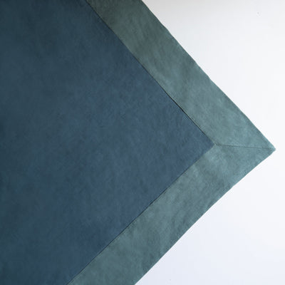 Bordered Linen Throw Blanket