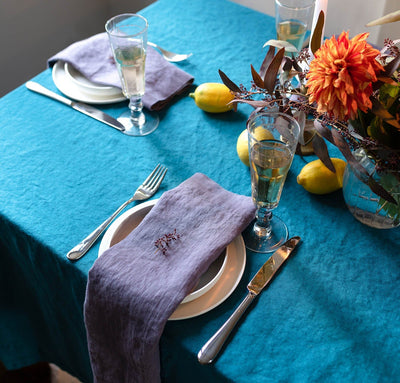 St. Barts Linen Table set (Tablecloth & Napkin Set)