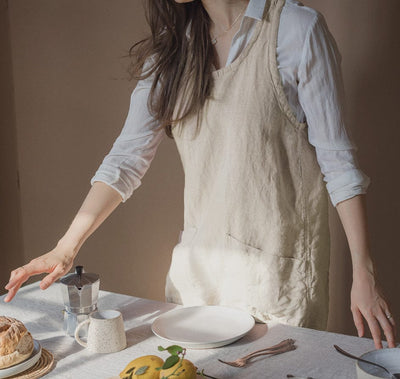 The Bella Linen Pinafore-Apron