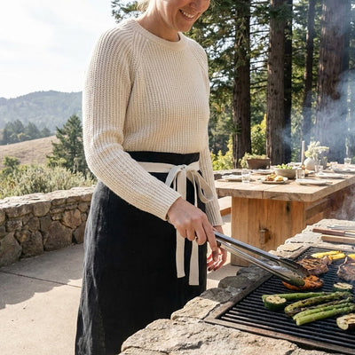 Smooth Linen Half Apron