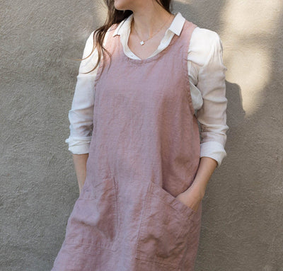 The Bella Linen Pinafore-Apron