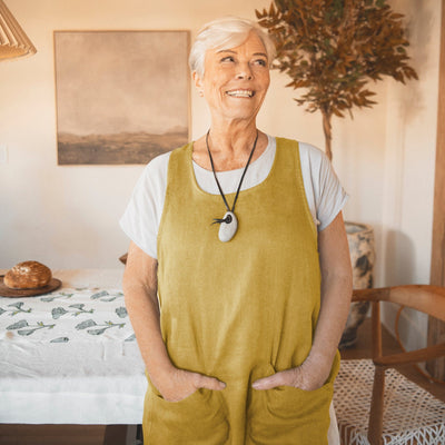 The Bella Linen Pinafore-Apron