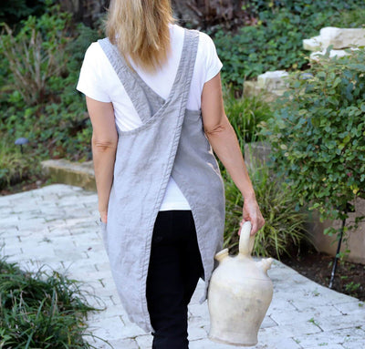 The Smooth Bella Linen Pinafore-Apron