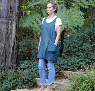 The Smooth Bella Linen Pinafore-Apron