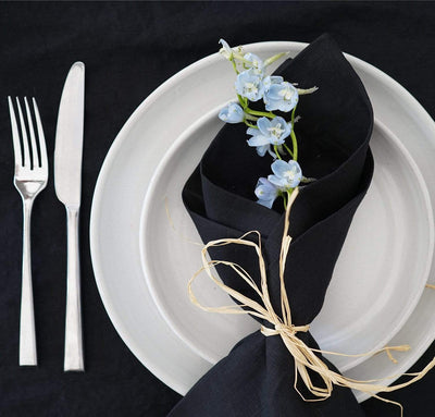 Smooth Linen Napkin Set (Choose 4 or 6)