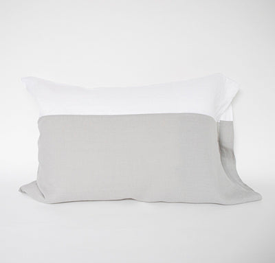 Smooth Colorblock Linen Pillowcase