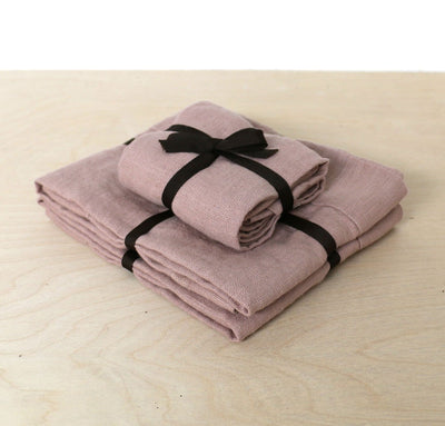 Orkney Linen Powder Room Set (2 Hand Towels, 3 Wash Cloths)