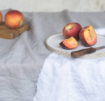 Raw Edge Smooth Linen Napkin Set (Choose 4 or 6)
