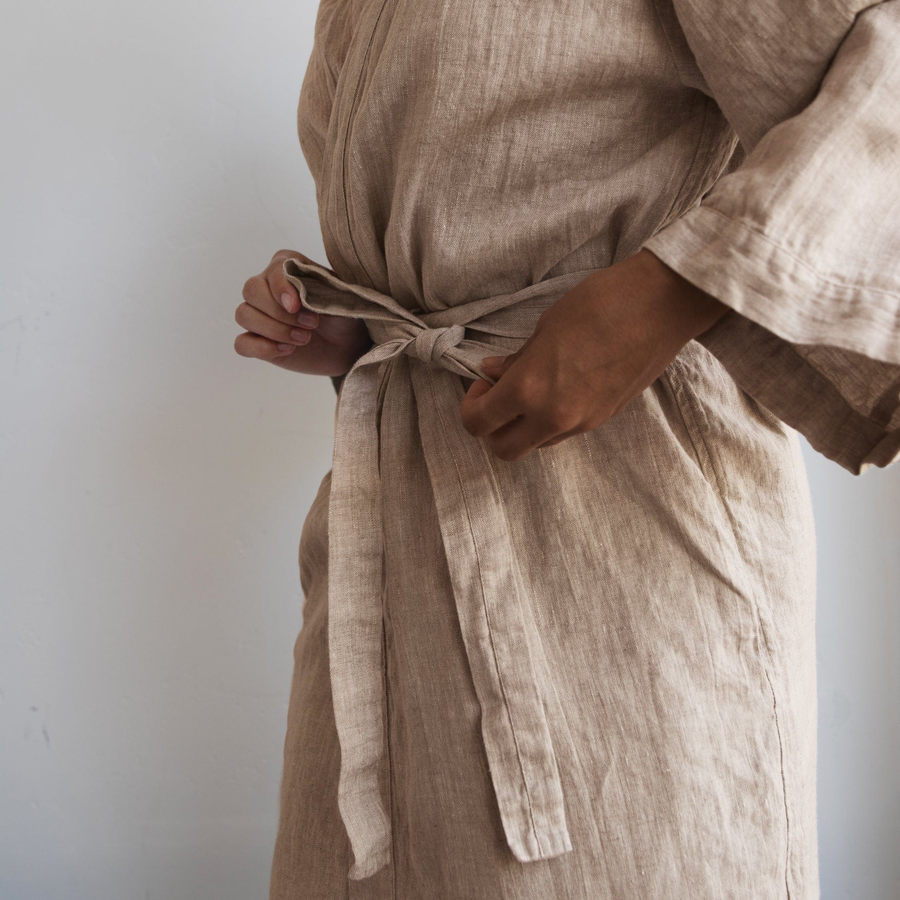 Rough Linen | M Linen Kimono Robe Rough Linen | M Linen Kimono Robe
