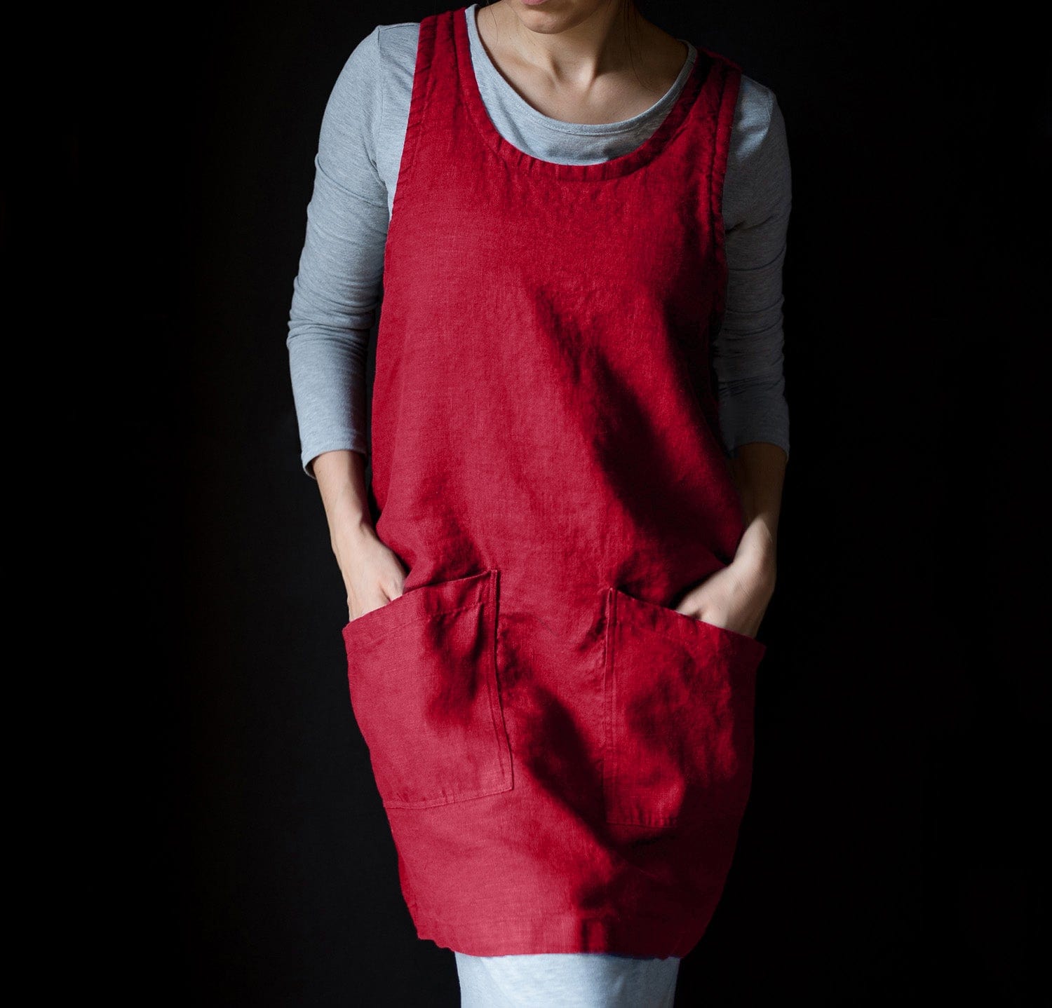 The Bella Linen Pinafore Apron | by Rough Linen The Bella Linen Pinafore Apron | by Rough Linen