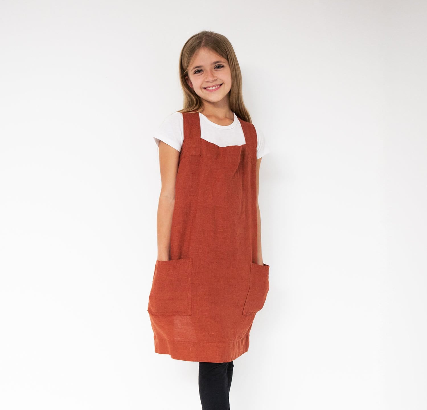 Child's Linen Pinafore-Apron (Ready to ship)