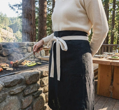 Smooth Linen Half Apron