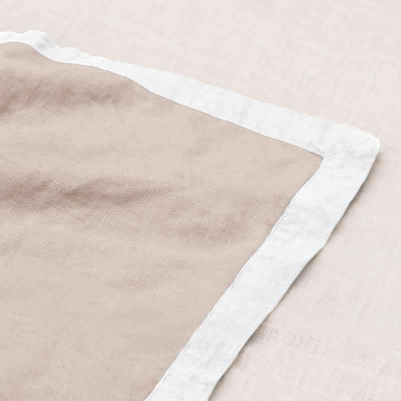 Bordered Linen Table Runner