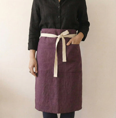 St. Barts Linen Half Apron