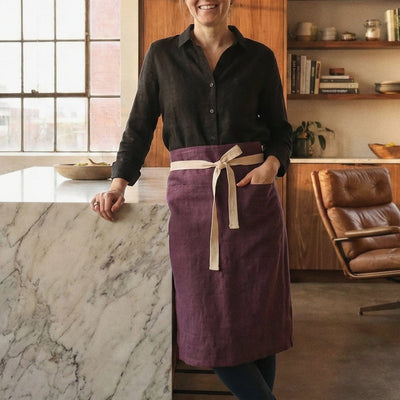 St. Barts Linen Half Apron