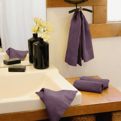 St. Barts Linen Wash Cloths Trio