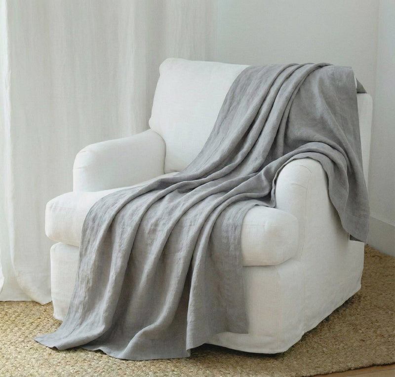 Linen Throw Blankets | by Rough Linen