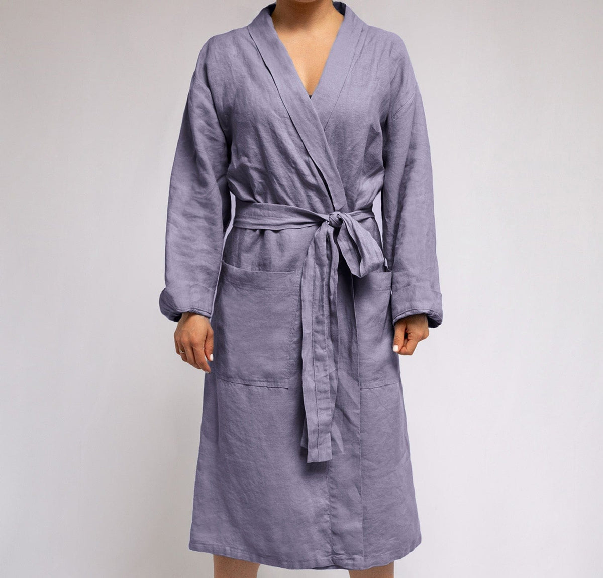 Best Linen Bath Robe in Smooth Linen | by Rough Linen