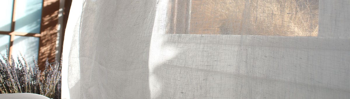 white linen curtains