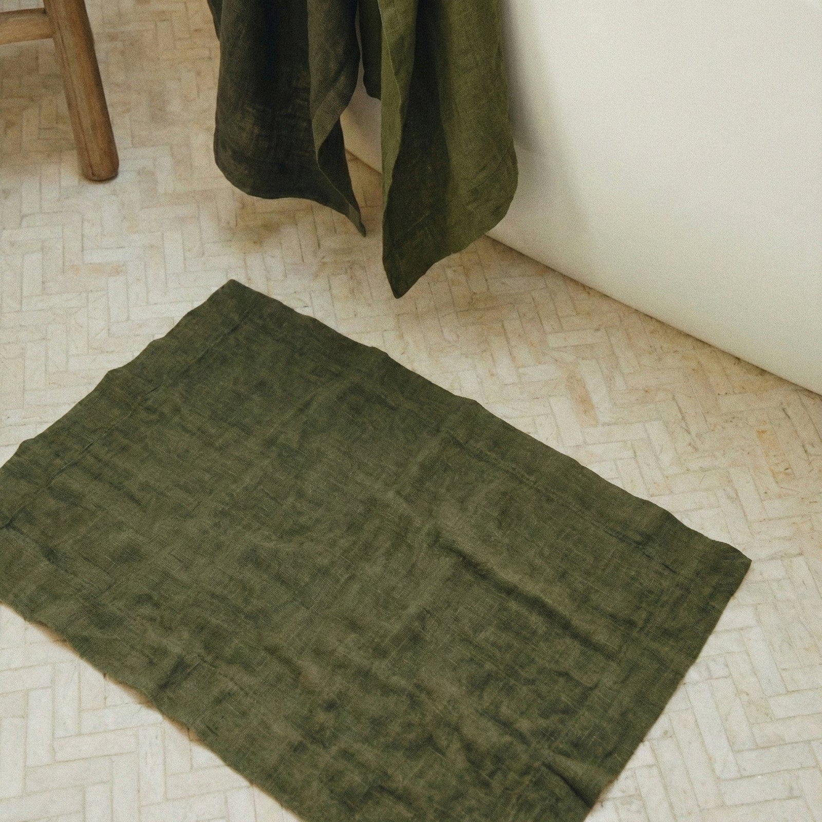 St. barts Linen Bath Mat