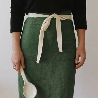 St. Barts Linen Half Apron