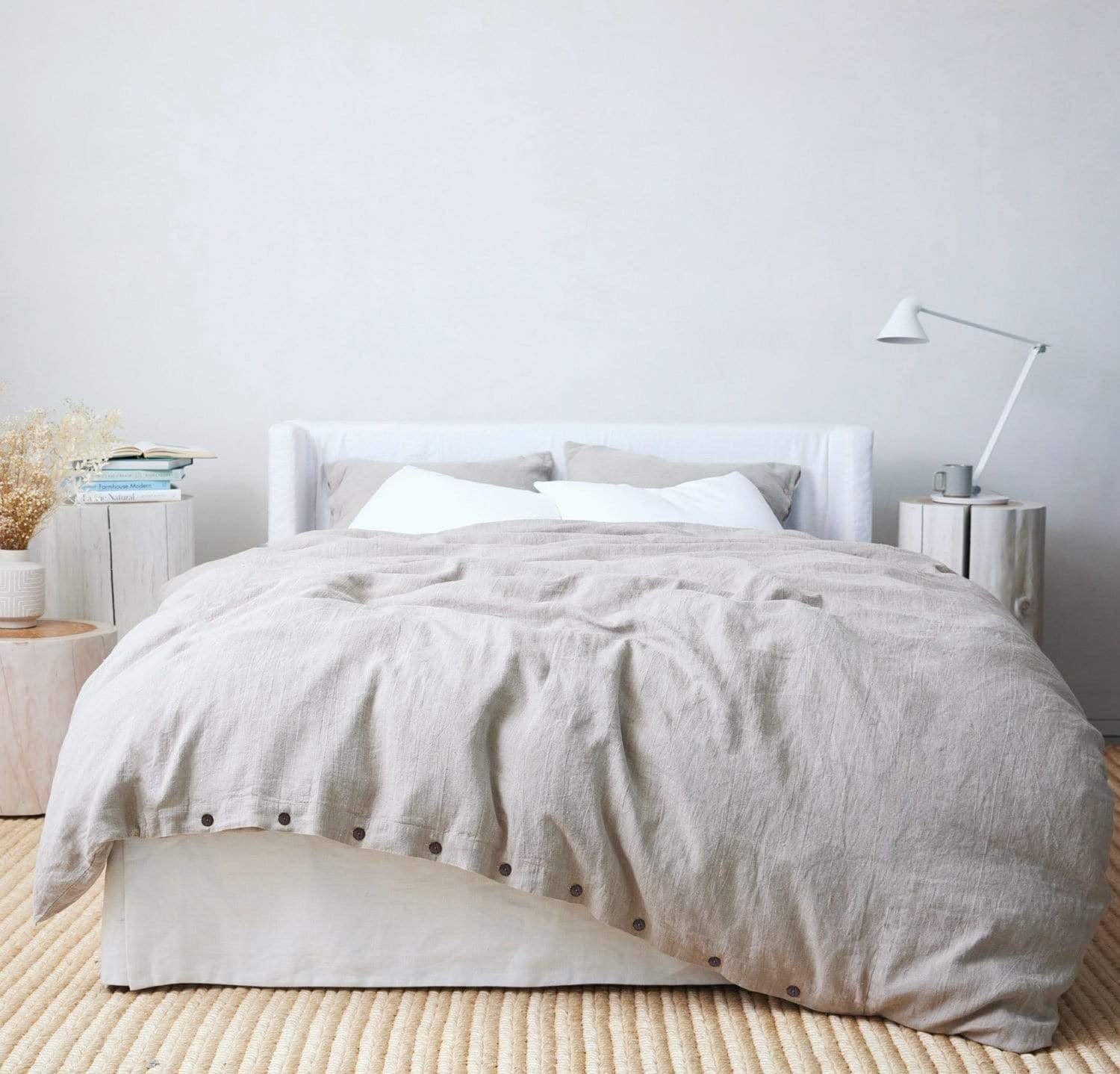 100% Linen Duvet Covers | Rough Linen