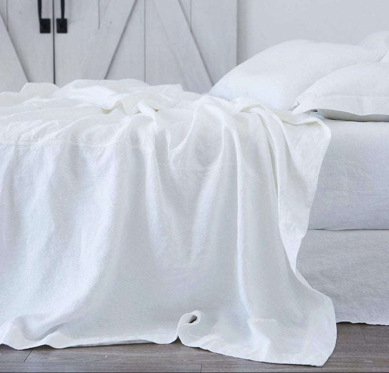 Warm, Textured Linen Bedding & Bed Sets