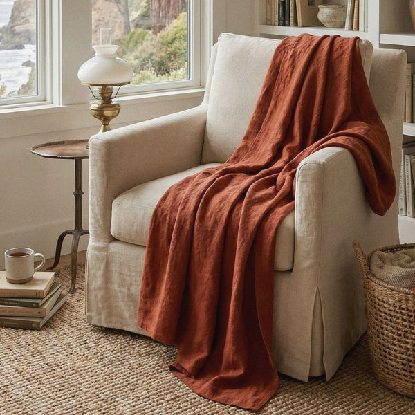 Linen Throw Blankets | by Rough Linen