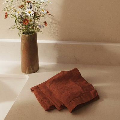 St. Barts Linen Wash Cloths Trio