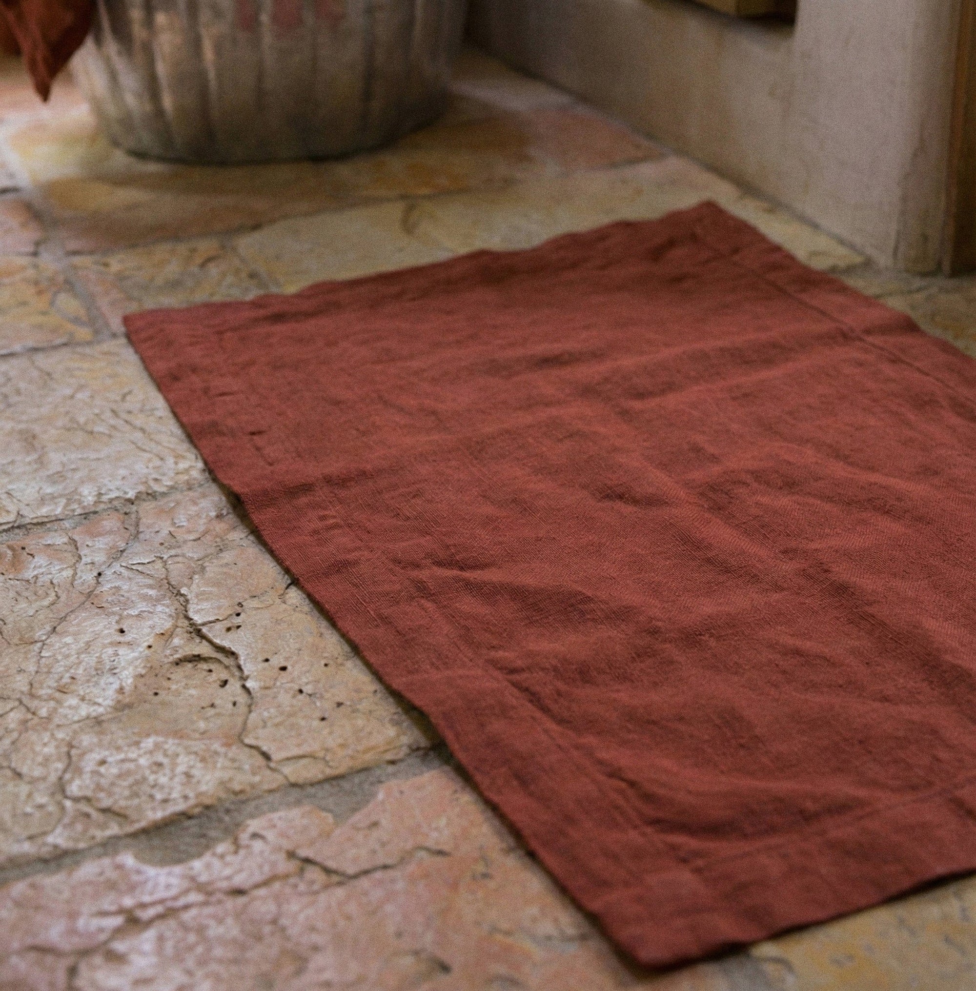 St. barts Linen Bath Mat