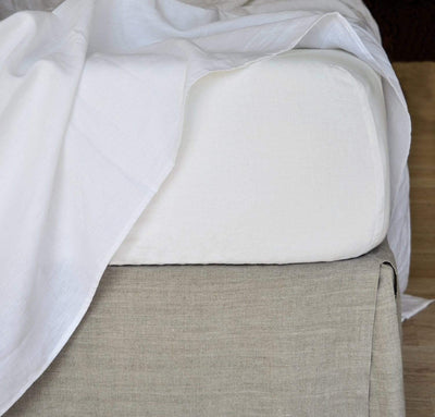 Smooth Linen Fitted Sheet (ready to ship)