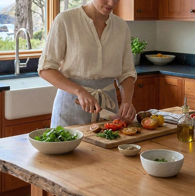 Smooth Linen Half Apron