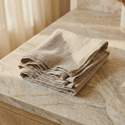 Smooth Linen 12" Lunch Napkin Set