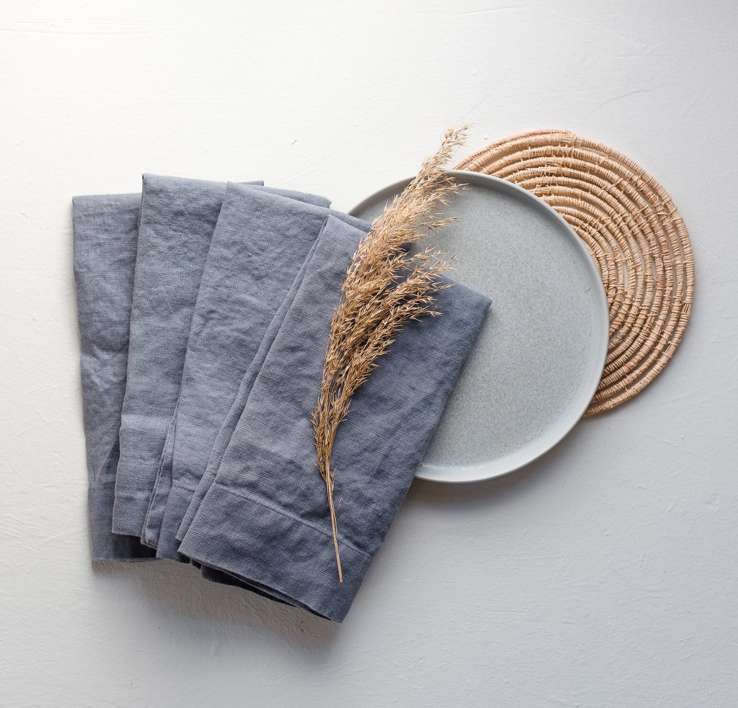 Smooth Linen Napkin Set (Choose 4 or 6)