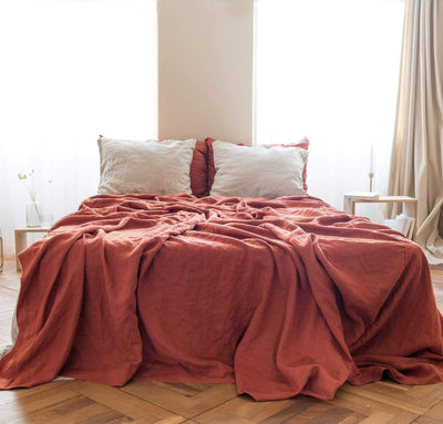 St. Barts Linen Bed Blanket