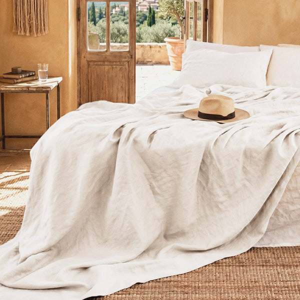 Best Linen Summer Cover Blanket | by Rough Linen