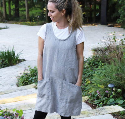 The Bella Linen Pinafore-Apron