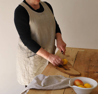 The Bella Linen Pinafore-Apron