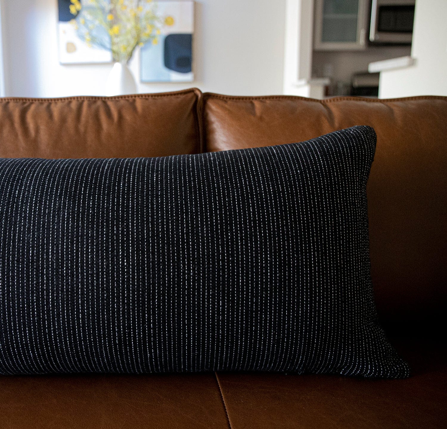 Birch Linen Lumbar Throw Pillow Cover | Final Sale