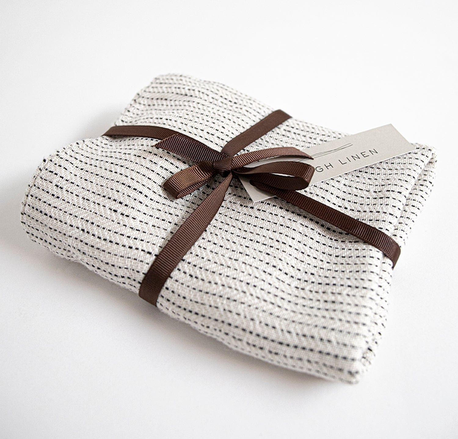 Rough Linen | Mini Orkney Linen Lumbar Throw Pillow Cover | Charcoal