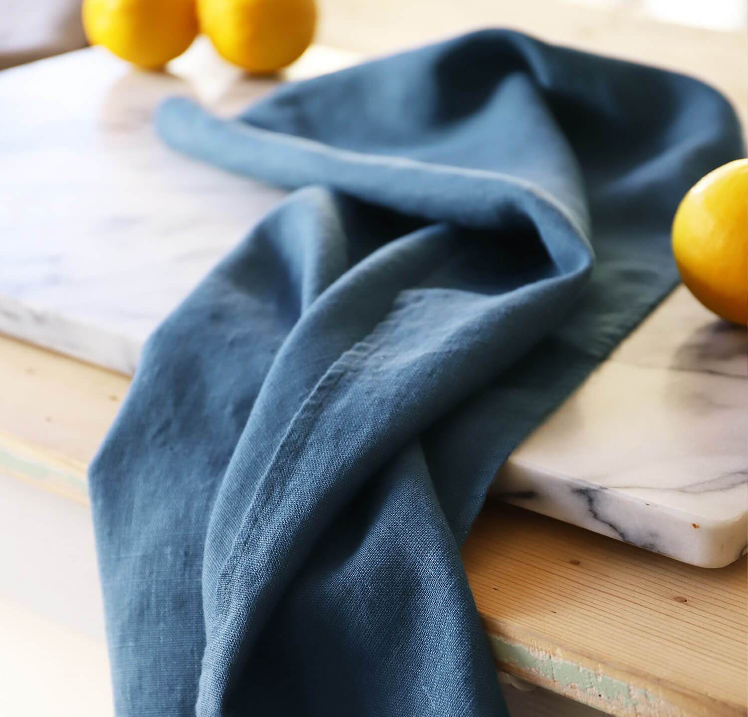 Rough Linen | Orkney Linen Tea Towel | Vintage Blue