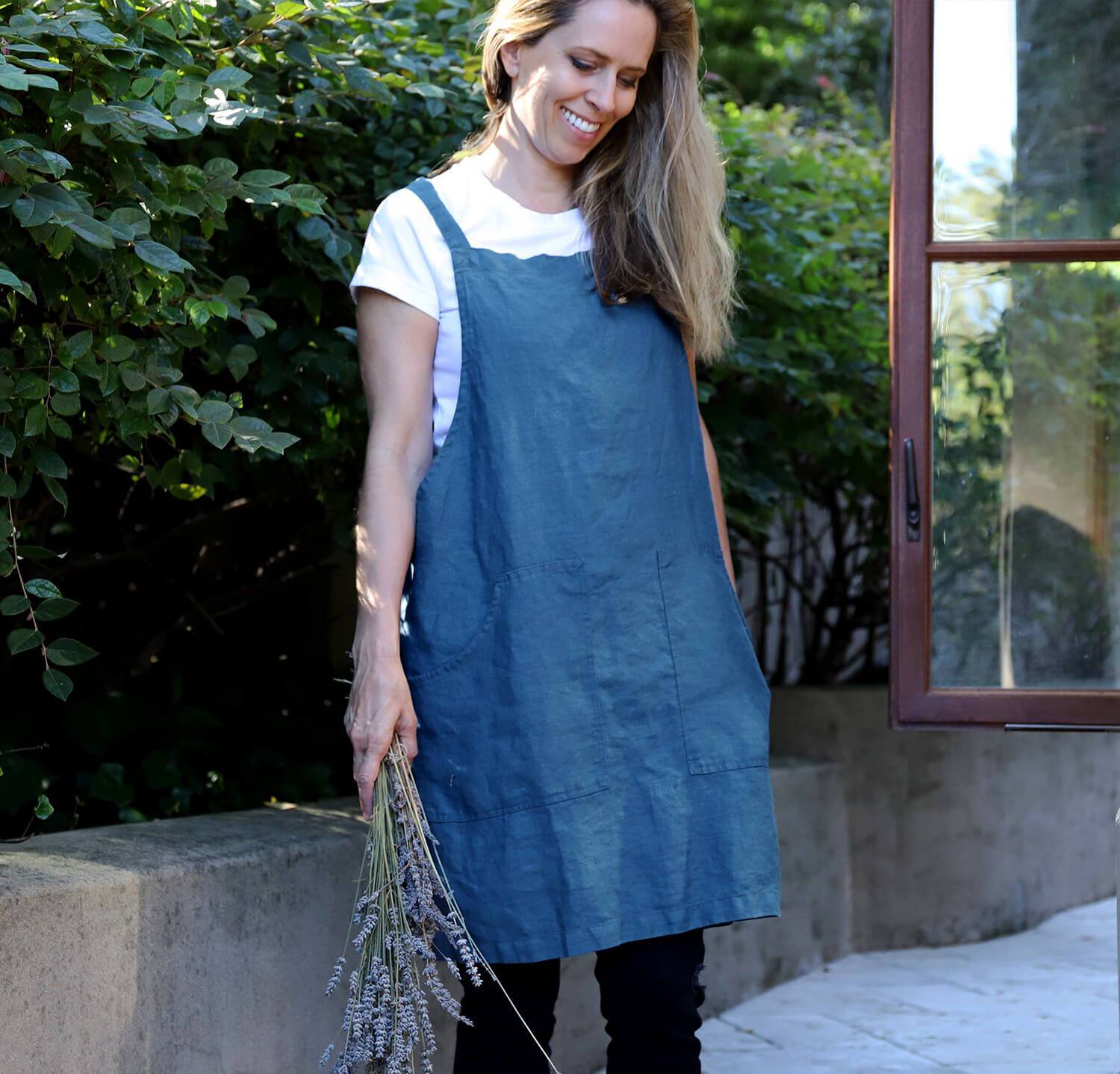 The Easy Linen Pinafore-Apron