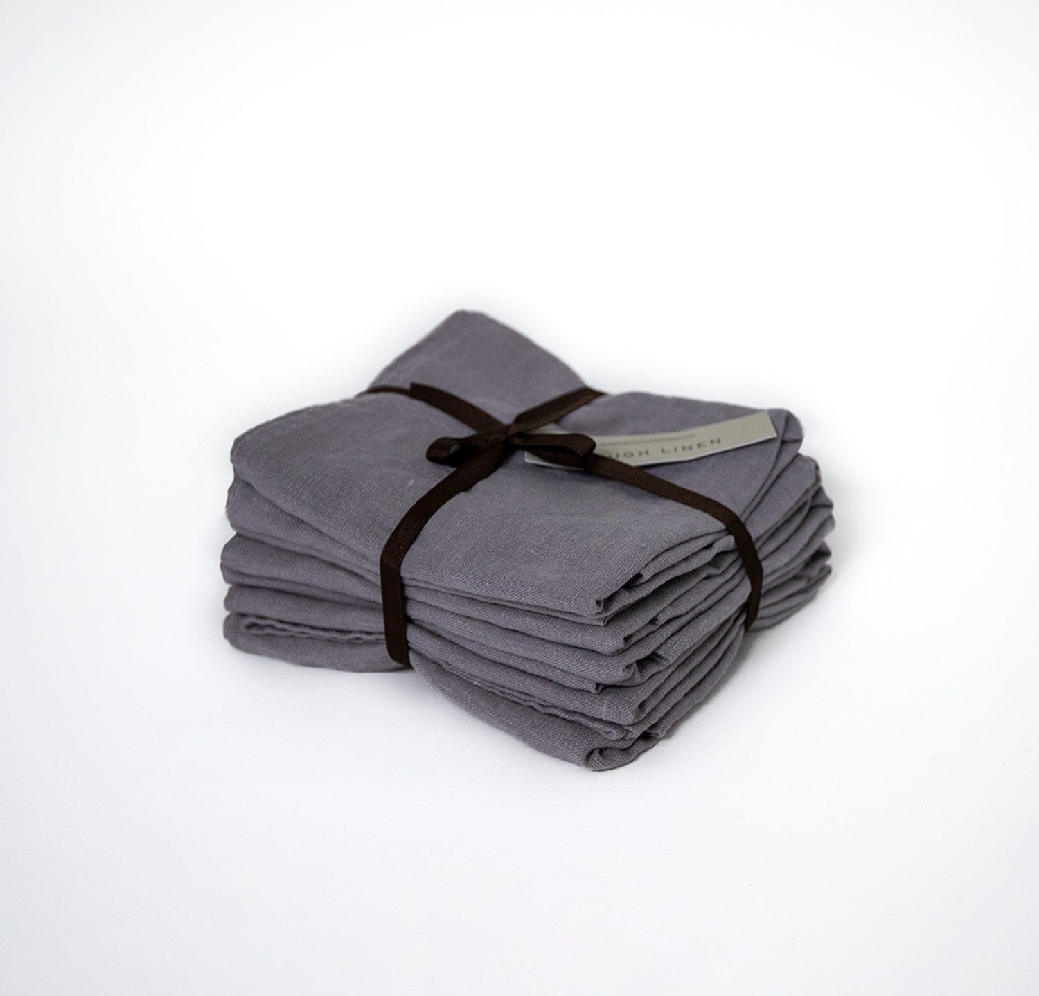Linen Towels, Set of three Dark Grey Kitchen towels - Linenbee