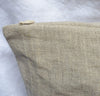 natural un-dyed flax linen bedding with invisible zipper closure