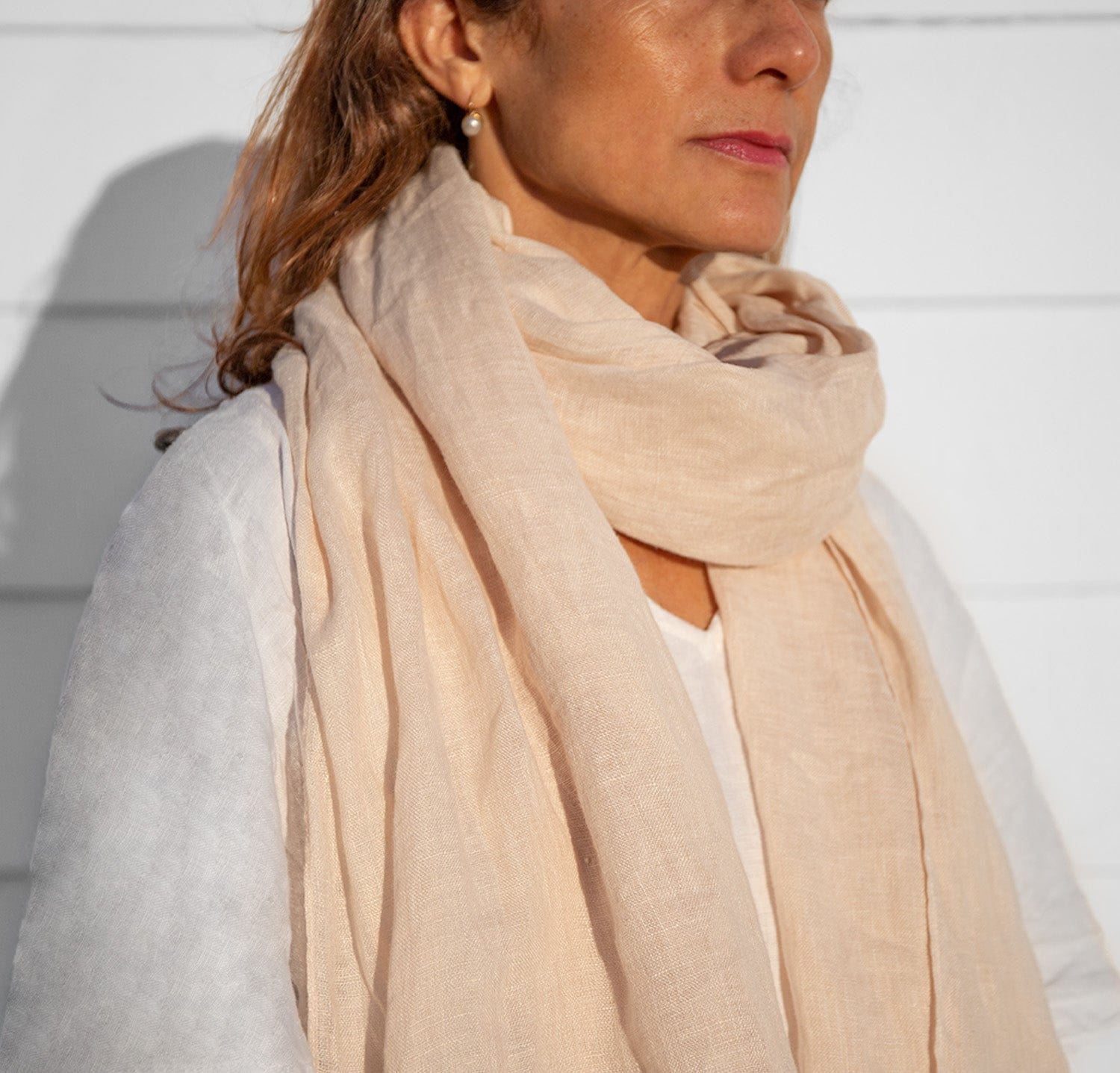 The Wool-Blend Scarf - Beige – staiy.