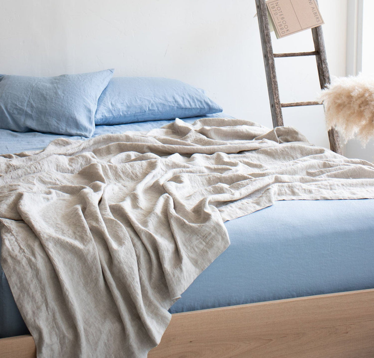 Best Linen Summer Cover Blanket | by Rough Linen